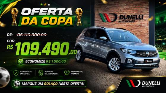 VOLKSWAGEN T-CROSS 1.0 200 TSI TOTAL FLEX AUTOMÁTICO VOLKSWAGEN T-CROSS 1.0 200 TSI TOTAL FLEX AUTOMÁTICO